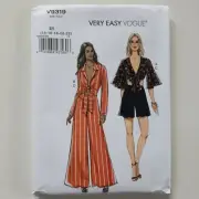Vogue Sewing Pattern 9319 V9319 Misses Top Shorts Pants Pattern Size 14-22 New