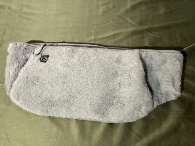Faux Fur Heated Waste Wrap - Gray - USB Chargable - Hand Warmer/Waist/Back - New
