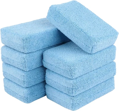 Premium Microfiber Applicator Pad Set - 8 Pack for Car Care and Detailing