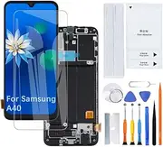 H&LYCYJ Display Screen for Samsung Galaxy A40 TFT A405F A405FN A405FM A405S LCD Screen Replacement Assembly Kit with Frame