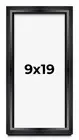 9x19 Shadow Box Frame Black | 1.25 inches Deep Real Wood Contemporary Shadowbox