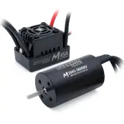 SURPASS HOBBY M2845/M540 All Black Waterproof Brushless Motor W/ M45A Waterproof ESC 4.0 Connector Suitable for 1/14 Mod