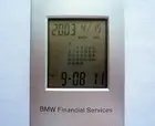 BMW Financial Service World Time Calendar GMT Analog and Digital Desk Clock