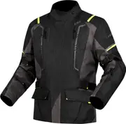 LS2 Narvik waterproof Motorcycle Textile Jacket, black-grey-yellow, Size L for Men Black Grey Yellow