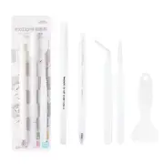 Doraking White Scrapbooking Tools with Glue Tweezer Shovel Cutter Pen for Cra...