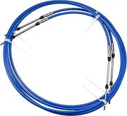 ACROPIX 2pcs 10ft 3 Meter 118 Inch Marine Type 3300 / 33C Throttle Shift Remote Control Box Cable for Yamaha Outboard Engine Boat Motor Steering System Blue Car Parts