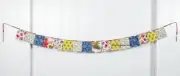 Block Print Cotton Fabric Indian Flag Bunting Party Decoration Baby Nursery 3M
