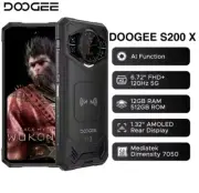 2024 DOOGEE S200 X Rugged 5G Phone 32GB+512GB AI 100MP/20MP NV 6.72" Dual Screen