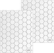 CZYY Acrylic Game Mat 1" Hex Grid Overlay Set of 2, 7"x8" Battle Map Board Clear & Durable - Great for Dungeons and Dragons, Pathfinder and Other Tabletop RPG