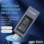 KWS-2301C Type-C Tester DC Digital Dispaly Monitor Voltmeter Ammeter Detector