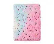 A5 Notebook Cute Plush Fluffy Covered Diary Notepad Gradient Colored Softcover for Girls Embroidery Private Writing Drawing Note Taking Journal A5 Lined 8