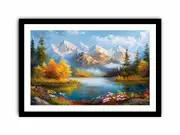 Forest Lake Framed print Art Poster Artowrk
