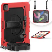 MCC Shockproof iPad Air 4 10.9" 2020 Strap Rugged Case Cover Apple Air4 [Red]