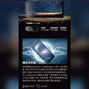 HTC Desire 22 PRO 5G (8G/128G) 6.6吋防塵防水元宇宙 VIVERSE 平台手機 贈指環扣