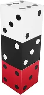 OFFSCH 3pcs Dice Box Giant Event Dice Cubes for Party Decoration Large Poker Goodie Boxes Vegas Party Decorations Paper
