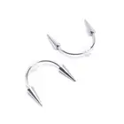 Stainless Steel C Bar Smile Lip Tiger Teeth Nail Vampire Body Piercing Jewel Ja