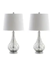 JONATHAN Y Set of 2 Darren 25.5in Glass LED Table Lamps