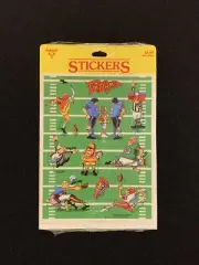 VINTAGE 80s HALLMARK STICKERS GO TEAM FOOTBALL UNOPENED ORIGINAL PACKAGE 1985
