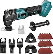 Cordless Oscillating Tool Compatible with Makita Battery, Brushless-Motor Tool with Auxiliary Handle, Oscillating Multi-Tool for Scraping, Sanding,Cutting Wood(Battery Not Included)