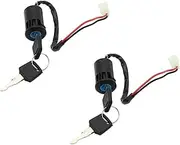 Ignition Switch Universal Motorcycle Ignition Switch Waterproof Electric Door Lock Electric Start ATV Key Motorcycle Ignition Switch Lock(2pcs)