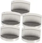 COHEALI 5Pcs Stainless Steel Gas Stove Knobs Replacement Shaft Control for Cooktops Durable and Easy to Install Oven Knobs Compatible with Gas Ranges and Hobs
