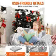 Glow in the Dark Kids Sofa Convertible Toddler Couch Lounger Soft Flip Out