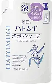 Reihaku Hatomugi Foam Body Soap Refill, 15.2 fl oz (450 ml)