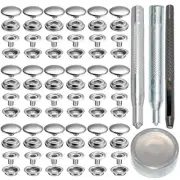 72pcs 15MM Stainless Steel Fastener Snap Press Stud Button for Marine Boat Ca...