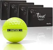 Trust Panther Golf Balls - Urethane Soft Hitting Feel, Straight Flight, Good Stop Control, Big MAX Core for Long Flights, Optimal Combination of Width & Spin Control, 12/48 Balls, White/Yellow/Orange
