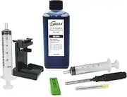 refill24 Refill Set: Refill Ink 250 ml Compatible with Printer Cartridges Canon PG-510 PG-512 Black + Accessories + Instructions (English Language not Guaranteed), Refill Set with Printer Ink for