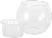 COOPHYA Clear Hydroponic Fish Bowl Planter Elegant Landscape Bottle for Table Centerpiece Versatile Aquatic Habitat for Fish Plants Chic Decorative Terrarium Container for Home Office