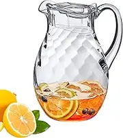 Amazing Abby - Bubbly Whirly - Acrylic Pitcher (72 oz), Clear Plastic Water Pitcher with Lid, Fridge Jug, BPA-Free, Shatter-Proof, Great for Iced Tea, Sangria, Lemonade, Juice, Milk, and More