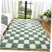 Sage Green and White Area Rugs, 6x9 Large Fluffy 6x9 Feet A-sage Green / White