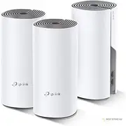 TP-Link Deco AC1200 Whole Home Mesh Wi-Fi, Dual-Band, Up to 1167 Mbps, Wireless, Seamless AI Roaming, Gaming & Streaming, Smart Home, Compatible with Starlink (Deco E4(3-pack))