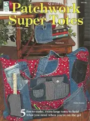 Patchwork Super Totes Quilting Extra-Large Beach Bag Pocketbook Exercise BOOK
