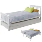 KINGSTON SLUMBER Wooden Single Bed Frame w/ Pop Up Trundle, for Kids Bedroom,