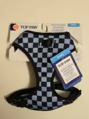 Top Paw® Blue Checkered Comfort Dog Harness Small
