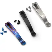 TC4 Titanium Deep Carry Back Clip Pocket Clip For Rick Hinderer XM18 XM24 Knifes