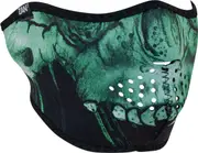 Zan Headgear Cyberskull, half mask , color: Black/Dark Green , size: One Size