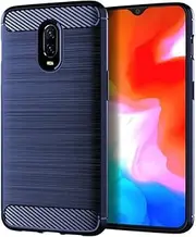 Compatible with/Replacement for Oneplus 6T Case Back Cover Ultra-Thin TPU Bumper SSDTXW (Blue)