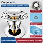 Hair Trap Pop Up Drain Filter Washbasin Bounce Core Bathroom Accessory