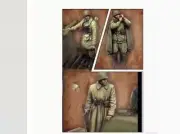 1/35 Resin Tank Crew 3 Soldiers Unpainted Unassembled 36391