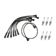 Bosch Ignition Leads + 6 Denso TT Spark Plugs for Toyota Landcruiser FJ 40 45 55