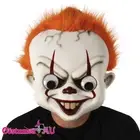 Adult Pennywise IT Googly Eyes Mask Hair Horror Scary Clown Halloween Costume