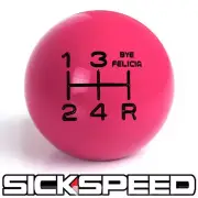 PINK/BLACK BYE FELICIA SHIFT KNOB FOR 5 SPEED SHORT THROW SHIFTER 10X1.5 K02 (for: Honda)
