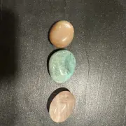 Crystal Palm Stone Set- Peach Moonstone, Amazonite & Rose Quartz