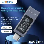 KWS-2301C Type-C Tester DC 4-30V Voltmeter Amperimetor Voltage Current Meter Ammeter Detector Power Bank Charger Indicat