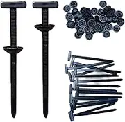 Nylon Universal Cable Tie Buckle, Universal Push Mount Cable Zip Tie Compatible, Heavy Duty Self-Locking Nylon Zip Ties Holder for Car Repair, UV Resistant Black Plastic Zipties Cinch Straps(50pcs)