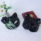 Paintable Skull Flower Half Face Cat Mask Black Masquerade Mask Cosplay Prop