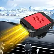 12V 200W Portable Car Heater,Automobile Windscreen Fan 2 in 1 Fast Heating & Cooling Electric Heater Fan Portable Fast Demisting Defroster(Red and Black)